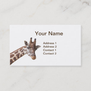 Giraffe Portrait Business Cards