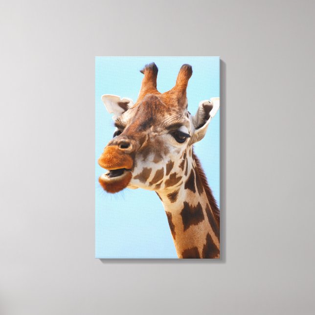 Giraffe Portrait canvas print (Front)