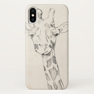 Giraffe Portrait   Sketch Case-Mate iPhone Case