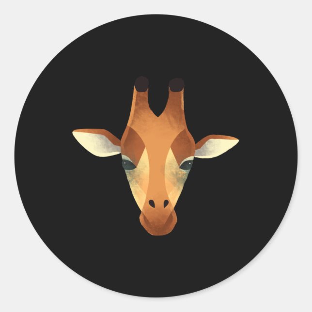 Giraffe Portrait Sticker  (Front)