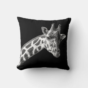 Giraffe Portrait - Throw Pillow