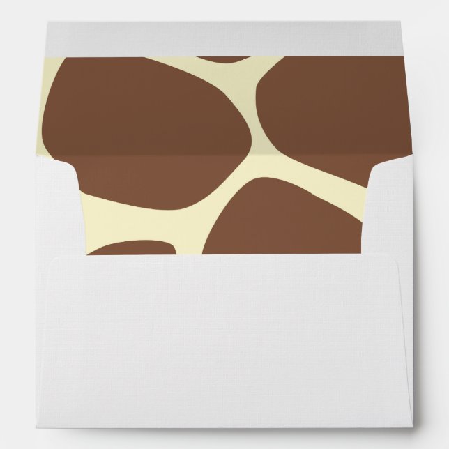 Giraffe Print, Brown Giraffe, Animal Print, Jungle Envelopes (Back (Bottom))