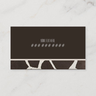 Giraffe Print Business Card