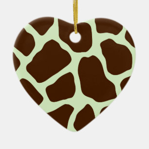 Giraffe Print Ceramic Tree Decoration