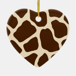 Giraffe Print Ceramic Tree Decoration