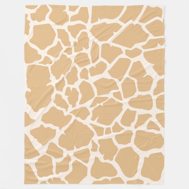 Giraffe Print Fleece Blanket (Front)