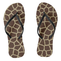 Giraffe Print Flip Flops