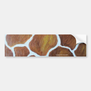 Giraffe Print from original oil painting Bumper Sticker