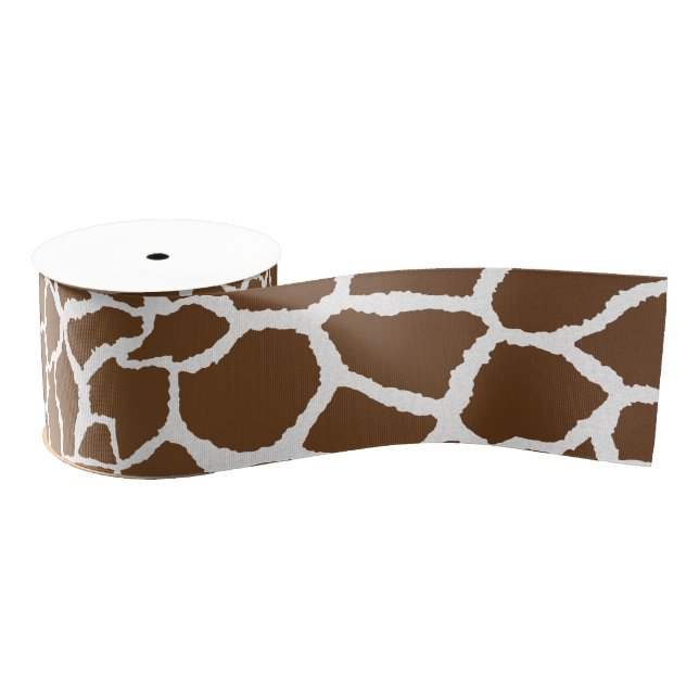 Giraffe print grosgrain ribbon (Spool)
