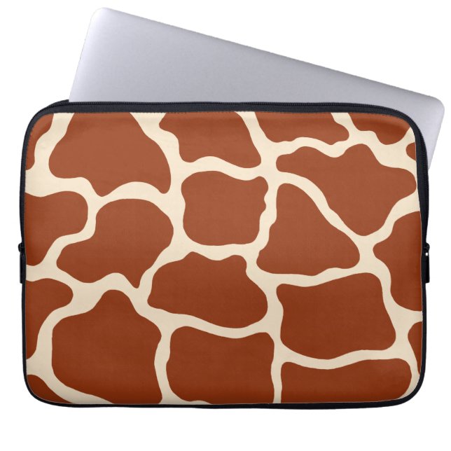 Giraffe Print Laptop Sleeve (Front)