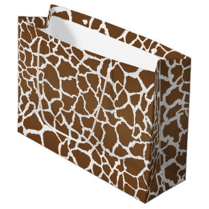 Giraffe print large gift bag