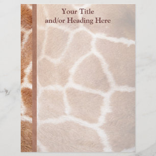 Giraffe Print Letterhead Design