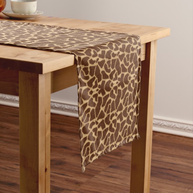 Giraffe Print Long Table Runner (In Situ)