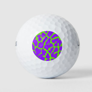 Giraffe Print Mint Amethyst Golf Balls