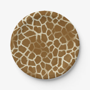 Giraffe Print Paper Plates