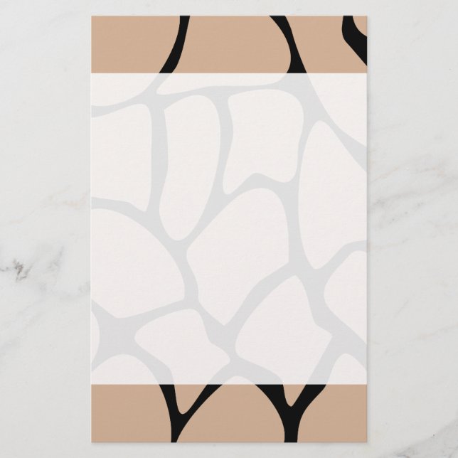 Giraffe Print Pattern in Beige. (Front)