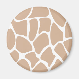 Giraffe Print Pattern in Beige. Magnet