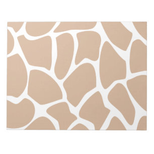 Giraffe Print Pattern in Beige. Notepad