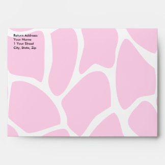 Giraffe Print Pattern in Bright Pink. Envelopes
