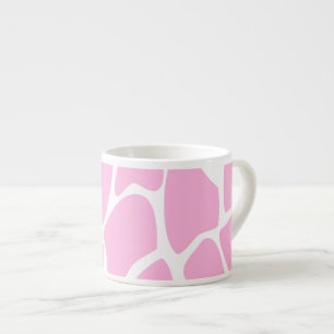 Giraffe Print Pattern in Candy Pink. Espresso Cup