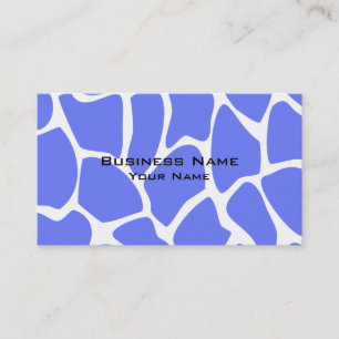 Giraffe Print Pattern in Cornflower Blue. Business Card