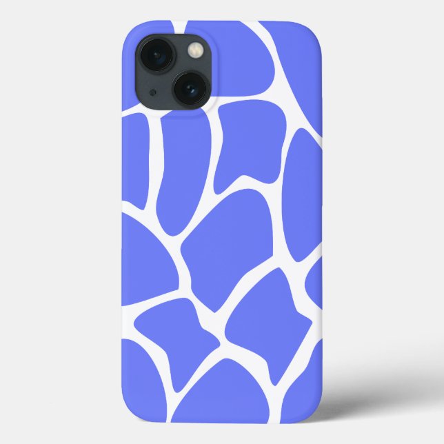 Giraffe Print Pattern in Cornflower Blue. Case-Mate iPhone Case (Back)
