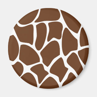 Giraffe Print Pattern in Dark Brown. Magnet