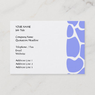 Giraffe Print Pattern in Sky Blue. Business Card