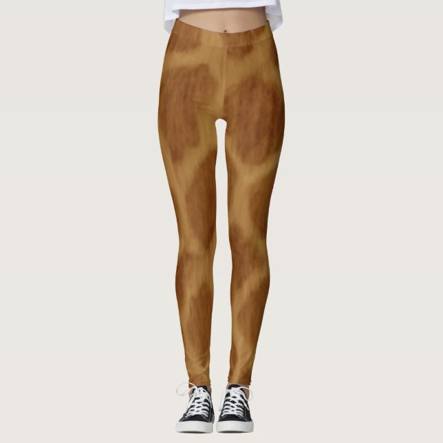 Giraffe Print Pattern Leggings (Front)