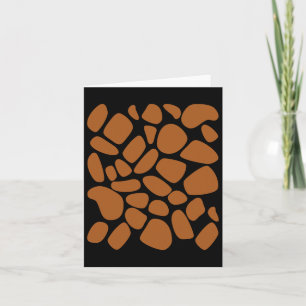 Giraffe Print Pattern Trick Or Treat Jungle Animal Card