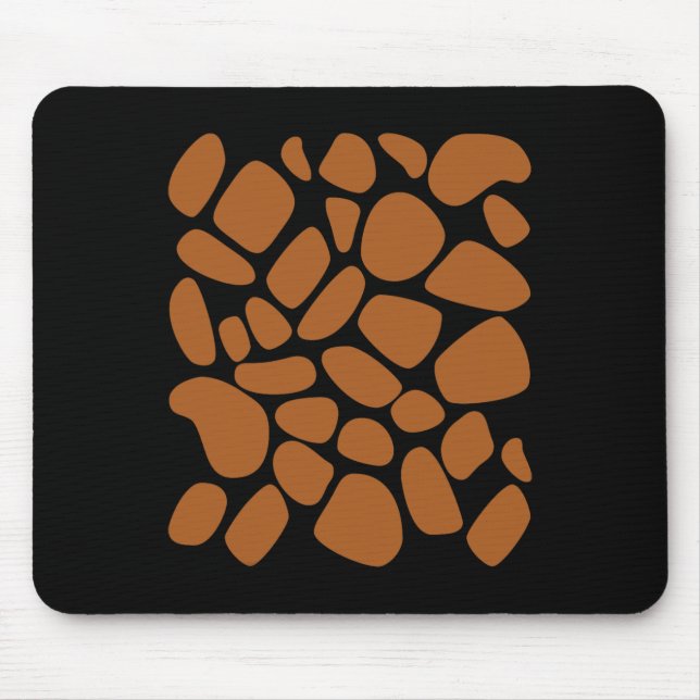 Giraffe Print Pattern Trick Or Treat Jungle Animal Mouse Pad (Front)