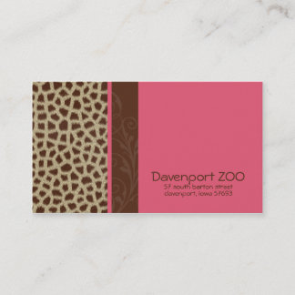 Giraffe Print [pink] Business Cards