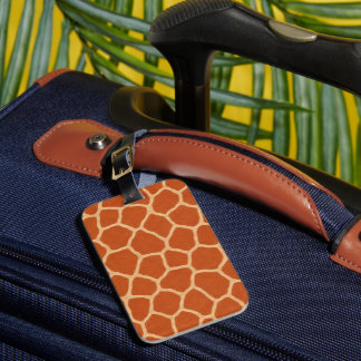 Giraffe Print Safari Luggage Tag