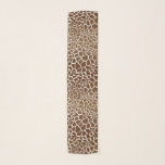 Giraffe print scarf<br><div class="desc">Animal prints are trending. This chocolate and cream giraffe print is a great way to stylise your neck wear.</div>