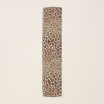 Giraffe print scarf<br><div class="desc">Animal prints are trending. This chocolate and cream giraffe print is a great way to stylise your neck wear.</div>