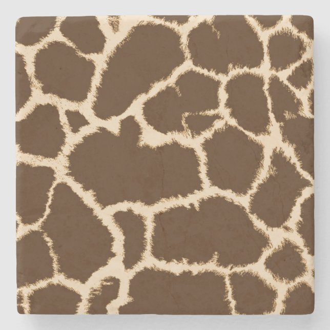 Giraffe Print Stone Coaster (Front)