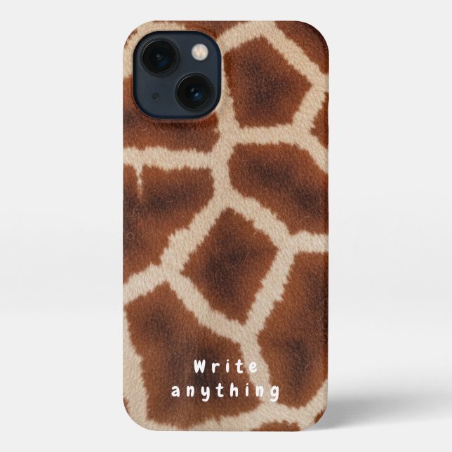 Giraffe Print Texture Phone Case – Safari Chic  (Back)