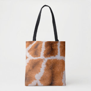 Giraffe print texture tote bag