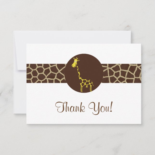 Giraffe Print Thank You (Front)