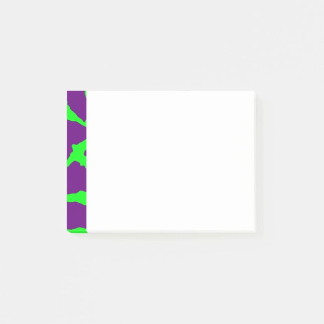 Giraffe Print Wine Lime Post-it Notes (Front)