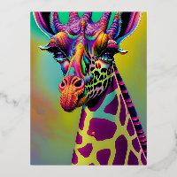 Giraffe Psychedelic Fantasy Character Portrait