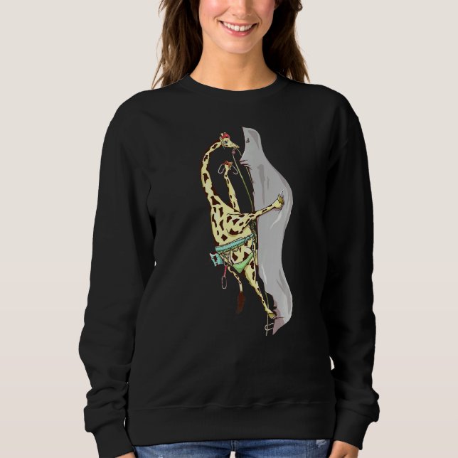 Giraffe Rock Climbing Sweatshirt (Front)