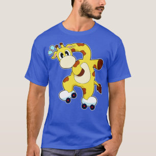 Giraffe Roller skates Inline skating T-Shirt