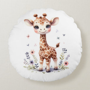 Giraffe round cushion
