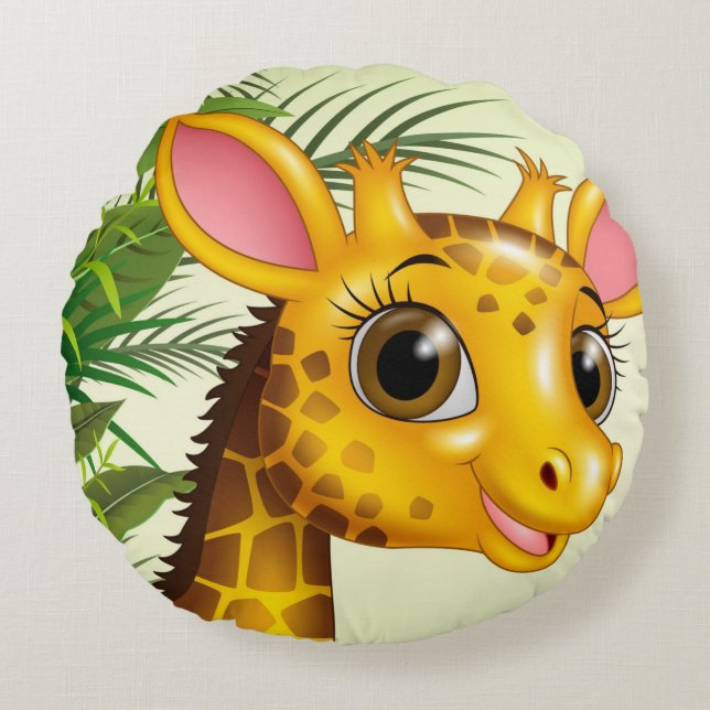 Giraffe Round Cushion (Front)
