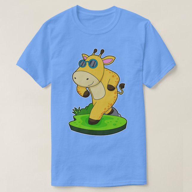 Giraffe Running Glasses  T-Shirt (Design Front)