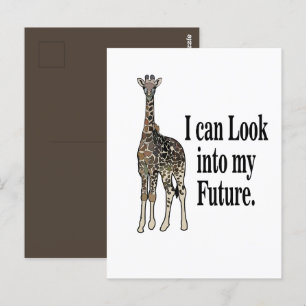 Giraffe Safari Animal Funny Birthday Postcard