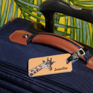 Giraffe Safari Animal Luggage Tag