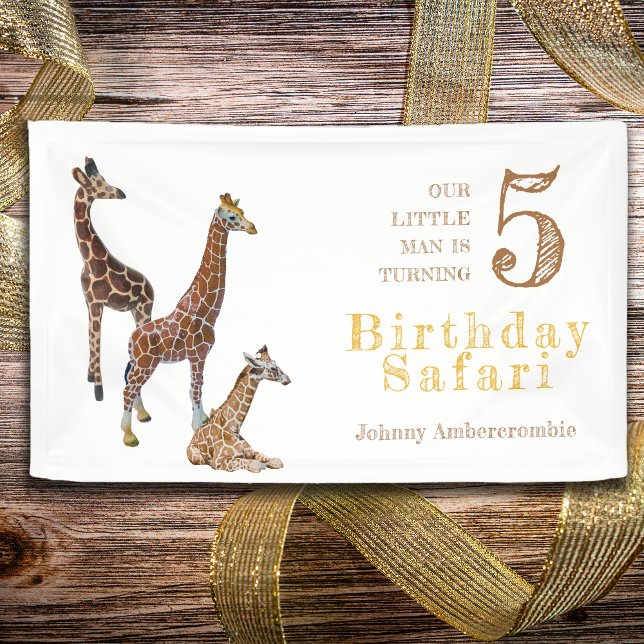 Giraffe Safari Birthday Party Banner (Giraffe Safari Birthday Party Banner)