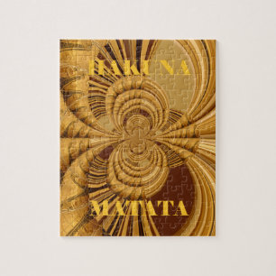 Giraffe Safari  Hakuna Matata woven souvenir art Jigsaw Puzzle